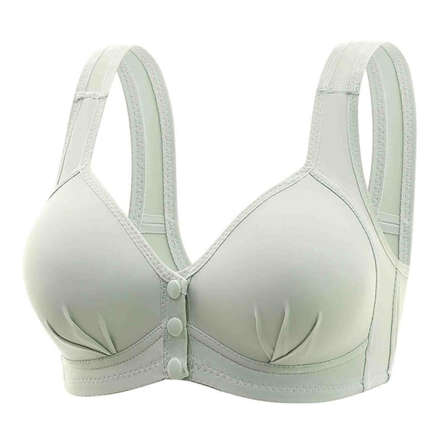 Timegard Bras for Women No Underwire Front Closure Full Coverage Support Comfy Daily Seniors Bras