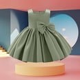 thumbnail image 2 of Ketyyh-chn99 Robes d'Été Robe de Plage Bébé Filles Tout-Petits Manches Courtes Longues Mode Robe Sans Manches Jupe Vert, 3-4 Ans, 2 of 5