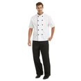 thumbnail image 4 of TOPTIE 2 Pack Unisex Short Sleeve Chef Coat Jacket, White, 4 of 6