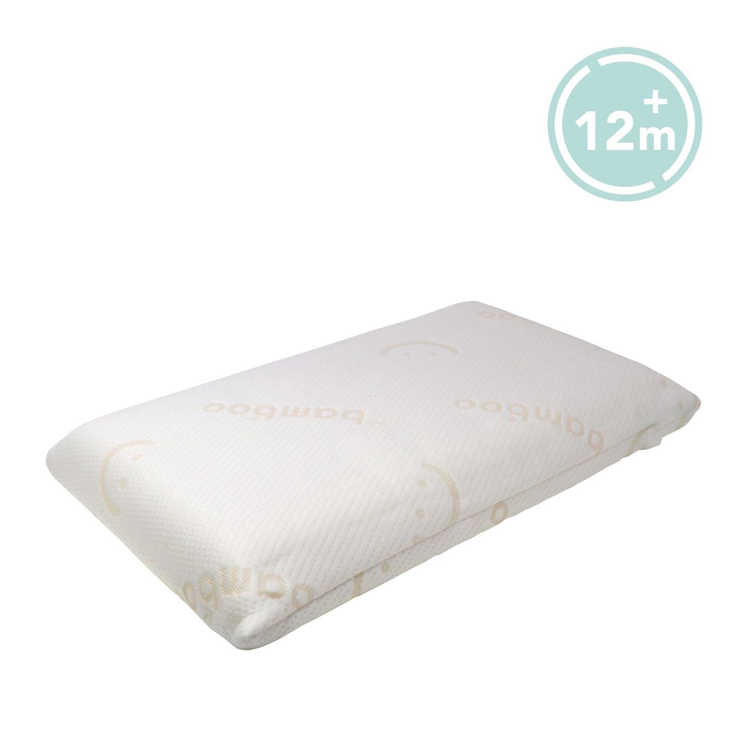 Babyworks™ Big Kid Pillow with Bamboo Pillowcase - Soft, Supportive and Breathable Memory Foam with Hypoallergenic Bamboo Cover, Washable and Removable Cover.