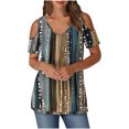 thumbnail image 2 of Soki Women's Off Shoulder Tee Clearance Blouses Short Sleeved V-Neck Fashionable Tops, 2 of 6