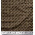 thumbnail image 1 of Soimoi Brown Polyester Crepe Fabric Wild Animal Skin Small Print Fabric by Yard 52 Inch Wide, 1 of 3