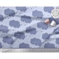 thumbnail image 2 of Soimoi Blue Poly Georgette Fabric Rainy Cloud Nature Fabric Prints By Yard 52 Inch Wide, 2 of 3