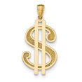thumbnail image 1 of Pendentif Breloque Collier Signe Dollar en Or Jaune 14k Jeu, 1 of 6