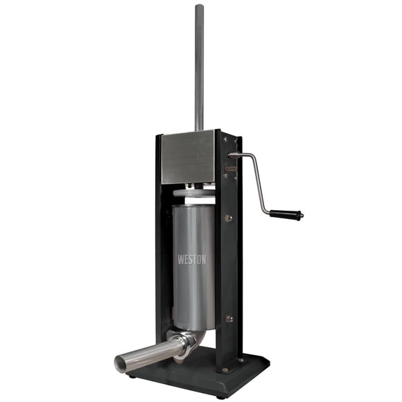 Weston 11 lb Stainless Steel Vertical Sausage Stuffer with 4 Stuffing Tubes, Commercial-Grade, Model 86-1101-W