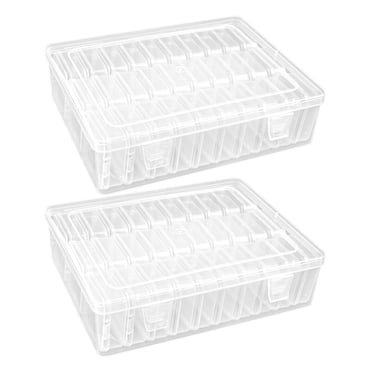 Shisuyan 60 Small Boxes Plastic Bead Storage Containers for Home Organization and Storage Crafters Transparent