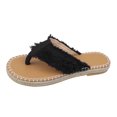 thumbnail image 2 of Styesk Womens Sandals Women's Large Flat Flat Solid Color Line Beach Sandals, 2 of 6
