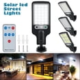 thumbnail image 1 of MesaSe LED Solar Street Light 2.5W Solar Wall Light w/1200mAh Battery IP65 Waterproof Motion Sensor Light 3 Lighting Modes Parking Lot Light w/Remote Control, 1 of 8