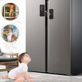 thumbnail image 2 of Refrigerator Lock 1 Piece Black Combo Combination Combination Refrigerator Lock Kids Refrigerator Lock Adhesive Refrigerator Door Lock Child Safe Refrigerator, 2 of 8