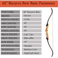 thumbnail image 2 of 62" Recurve Bow Wooden Takedown Archery Bow 20 25 30 35 40lbs Draw Wight Included Arrow Rest Pad Stringer Tool String Nocks for Right and Left Hand, 2 of 6