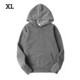 thumbnail image 1 of ziyahi Sweatshirt à Capuche Unisexe en Coton Gris Foncé, XL, 1 of 1