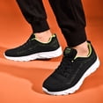 thumbnail image 2 of Kcodviy Men Mesh Mountaineering Casual Sneaker Shoes for Men Sport Shoes Lace Up Sneaker Rack for Men Solid Color Running Breathable Sneaker Cases for Men Soft Bottom, 2 of 9
