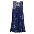 thumbnail image 2 of Mode Grande Taille Robe Femmes Sleevelss Dentelle Robe Imprimée en Vrac Casual Été Robe, 2 of 5