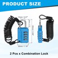 thumbnail image 2 of Uxcell Combination Lock, 4 Digit Padlock Combination Outdoor Waterproof for Gym Luggage and Home Sports Blue, 2 of 7
