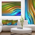 thumbnail image 1 of Colorful Fractal Water Ripples - Abstract Canvas Art Print, 1 of 3