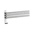 thumbnail image 1 of Swivel Out Towel Racks with Hooks 3-Bars Foldable Arms Bath Towel Hanger Wall Mount Towel, 1 of 8