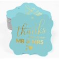 thumbnail image 2 of Inkdotpot Thanks From The New Wedding Bottle Tag Real Gold Foil Favor Bracket Shape Hang Tags Pack Of 100, 2 of 7