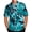 Blue, variant on TopLLC Mens Flower Shirt Short Sleeve Casual Floral Print Button Down Hawaiian Shirt Polo Shirts for Men Plaid Shirt Men