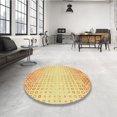 thumbnail image 4 of Ahgly Company Machine Washable Indoor Square Transitional Orange Area Rugs, 5' Square, 4 of 7