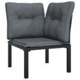 thumbnail image 2 of vidaXL 5 Piece Garden Lounge Set Black and Grey Poly Rattan, 2 of 5