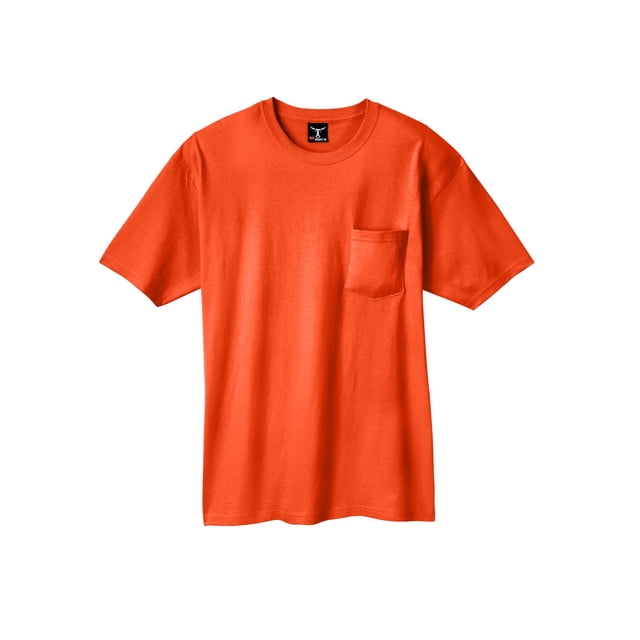 Hanes Beefy-T T-Shirt à Poche pour Hommes, P, Orange