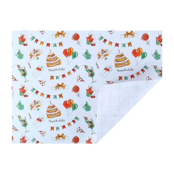 Kcavykas Clearance Sales,Canada Day,open Season Happy Birthday Wrapping Paper Gift Wrapping Paper 80g Coated Paper Holiday Decoration