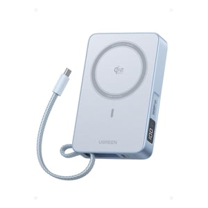 UGREEN MagFlow 10,000mAh Banque d'électricité, Qi2 25W Chargeur sans fil certifié, chargeur portable magnétique pour MagSafe avec cabine intégrée