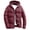 Wine, variant on Miqool Mens Hooded Quilted Jacket Lightweight Puffer Cotton Jacket Warm Winter Coat Outerwear