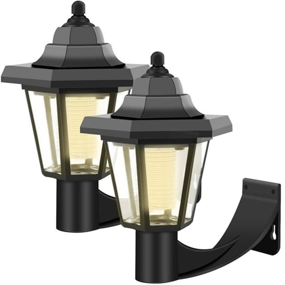 2 Pack Solar Decks Lights Fence Post For Patio Pool Stairs Step And Pathways Weatherproofs LED Decks Lights Solar Powered Outdoor Lights