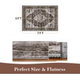 thumbnail image 2 of -Area Rug X Rugs for Living Room- Machine Washable Rug-Soft Living Room Rug-Vintage Non Slip Carpet-Rugs for Bedrooms Dining Room Living Room Office, 2 of 7