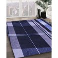 thumbnail image 3 of Ahgly Tapis d'Intérieur Lavable en Machine Carré Transitionnel Bleu Ardoise Moyen, 5 Pieds Carré, 3 of 7