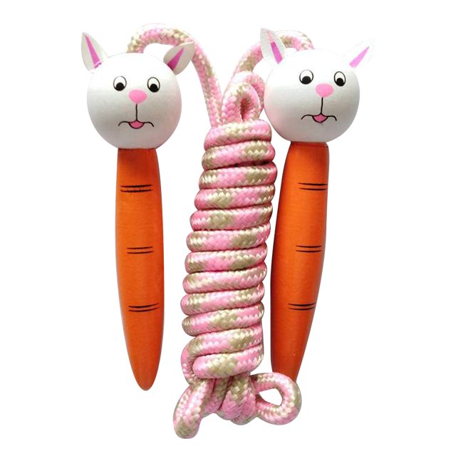 Lot de 4 Cordes à Sauter Réglables Multicolores en Bambou pour Enfants de Maternelle