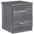 thumbnail image 1 of Pemberly Row Contemporary Faux Wood 2 Drawer Nightstand in Gray, 1 of 8