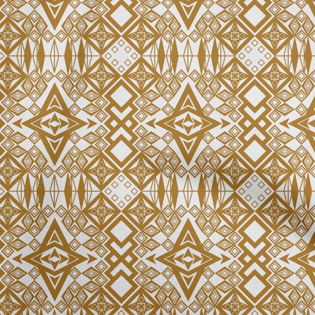 oneOone Georgette Viscose Dark Mustard Fabric Ikat Sewing Craft Projects Fabric Prints By Yard 42 Inch Wide