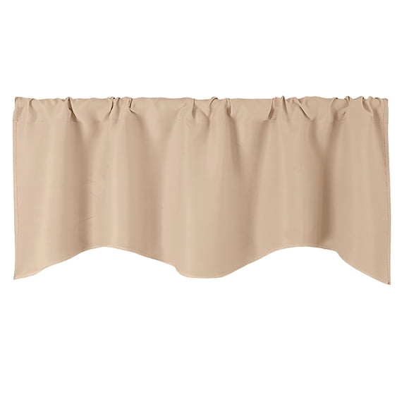 Extra Wide Short Valance Curtains for Kitchen Bathroom Living Room - Microfiber Polyester Window Treatment with Bright Colors and Smooth Draping