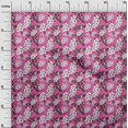 thumbnail image 3 of oneOone Tissu Popeline de Coton Fuchsia Rose pour Enfants Matériel de Robe Florale Tissu Imprimé au Mètre 42 Pouces de Large, 3 of 4