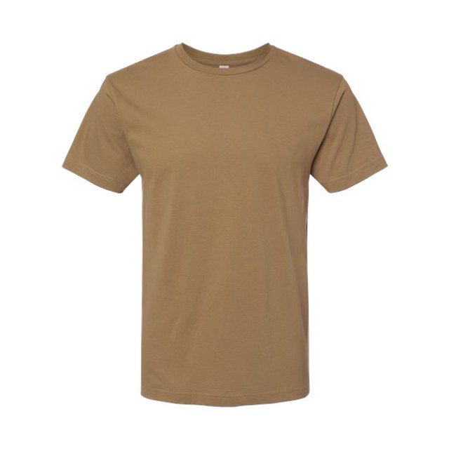 T-shirt en Jersey Fin, 4TG, Brun Coyote