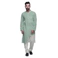 thumbnail image 1 of Atasi Ensemble Kurta de Designer pour Garçons Kurta Longue Imprimée Pyjama Vêtements d'Été, 1 of 4