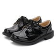 thumbnail image 2 of Boys Shoes Boots Thick Bottom Student Dress Shoes Performance Shoes Solid Color Comfortable,Color:Black,16.5-17 Years, 2 of 9