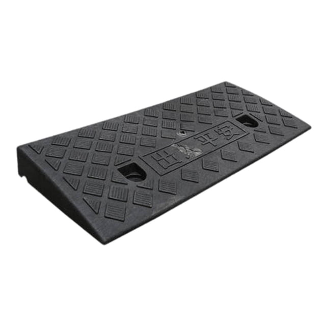 Esquirla Curb Ramp AntiSlip Easy to Use Roadside Slope Pad for Trailers Driveway Cars Black 50cmx22cmx5cm