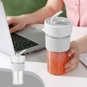 HOARBOEG Portable Blenders, Juicer with 6 Blades, Blenders for Shakes and Juices, Easy-to-Clean Blenders with Straw Small Appliance Clearance White