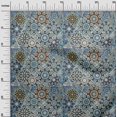thumbnail image 3 of oneOone Viscose Chiffon Medium Blue Fabric Moroccan Mosaic Floral Sewing Material Print Fabric By The Yard 42 Inch Wide, 3 of 4