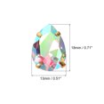 thumbnail image 2 of Unique Bargains 20Pack Teardrop Sew on Rhinestone - 18x13mm Glass Teardrop Crystal Rhinestones in Gold Prong Setting (AB Color), 2 of 7