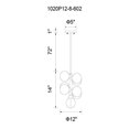 thumbnail image 3 of CWI Lighting Arya 8 Light Pendant With Black Finish, 3 of 3