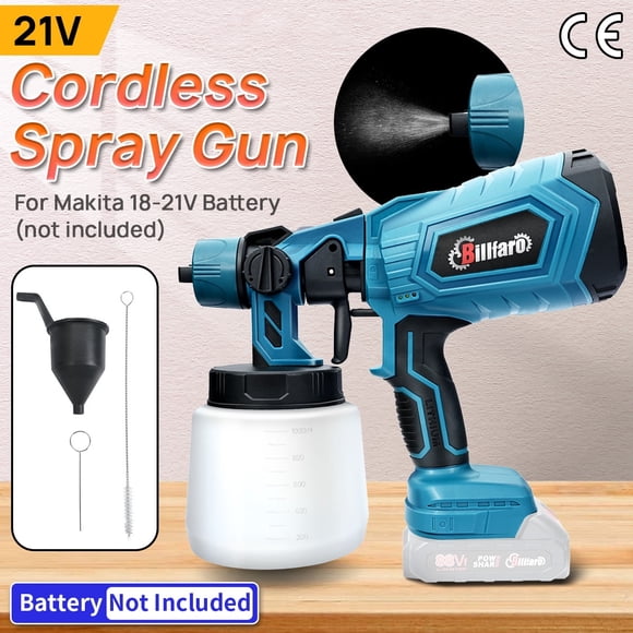 ALLTIMES For Makita 18-21V BL Series Batteries 1000ml Electric Cordless Paint Sprayer 3 Spray Patterns One-key Switch Blue Spray Painter