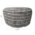 thumbnail image 2 of IH Casa Decor Cross Stripes Extérieur Gonflable Pouf Gris Charbon, 2 of 3
