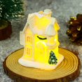 thumbnail image 1 of Christmas Snow House with Light Creative Craft Tabletop Statue for Balcony Garden Decorations, 1 of 4