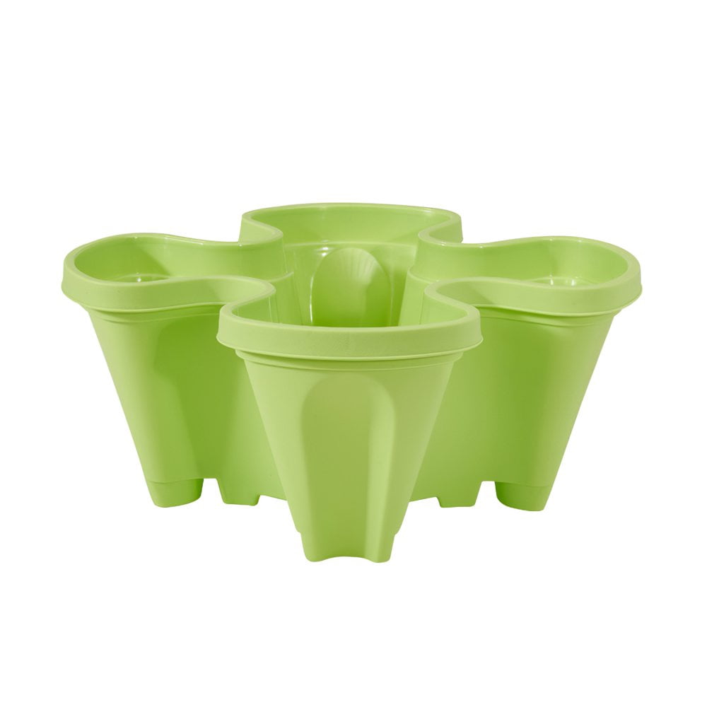Vertical Planter Stand Stacking Planter Strawberry Planting Pot Vertical Garden Planter Garden Tower Large Four Petal Flower Pot Single Planting Flower Pot Container