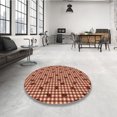 thumbnail image 4 of Ahgly Company Machine Washable Indoor Square Transitional Red Area Rugs, 7' Square, 4 of 7
