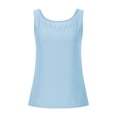 thumbnail image 4 of Women’s Workout Scoop Neck Tank Top Ribbed Sleeveless Cami Lightweight Solid Basic, 4 of 6